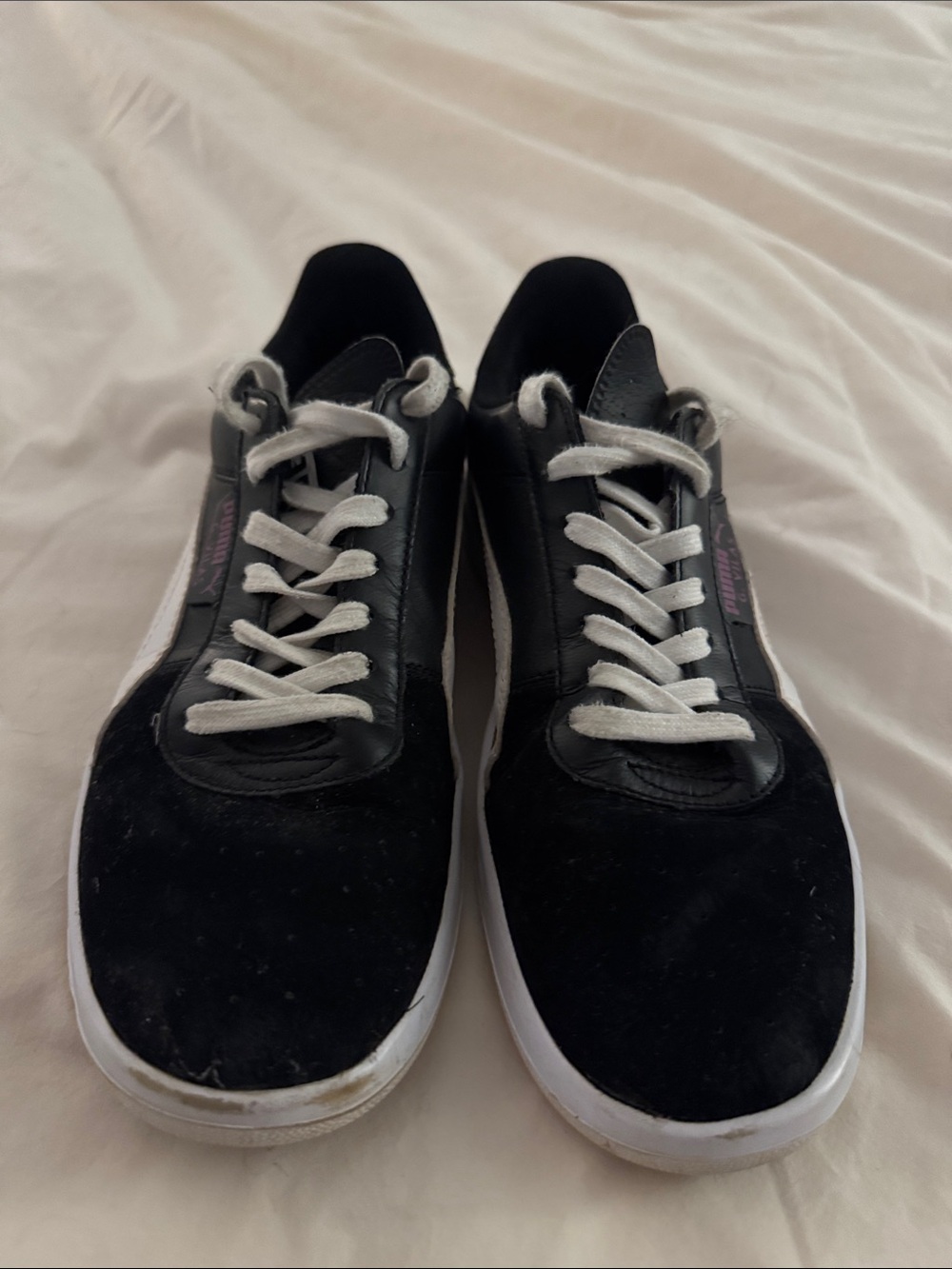 Puma Black and White Men's Lace-Up Sneakers